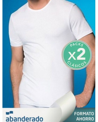 Lot de 2 T-shirts col rond en coton Abanderado