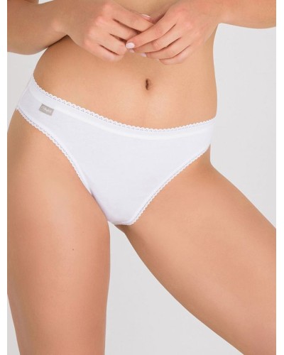 Slip femme high leg cotton Playtex x2