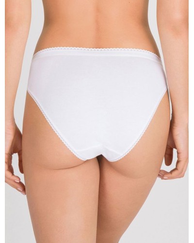 Slip femme high leg cotton Playtex x2