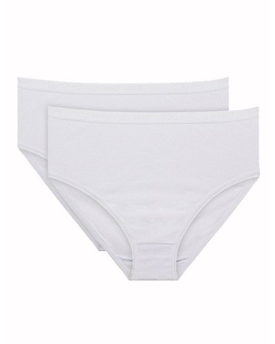 Lot de 2 culottes taille haute en coton.