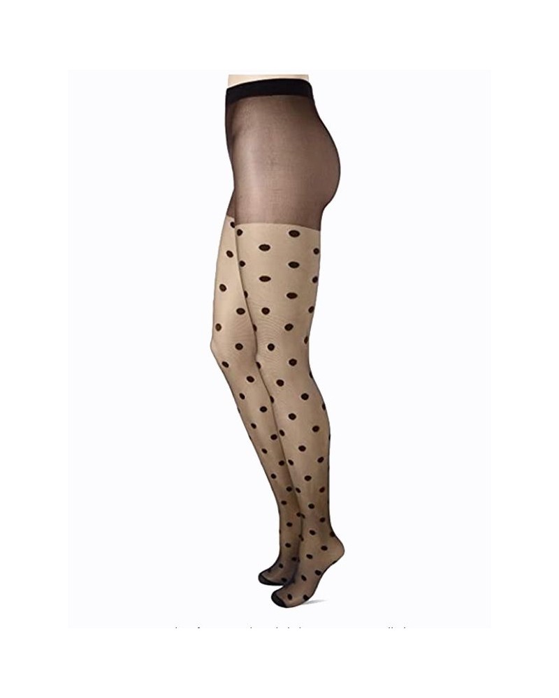 Collants Plumetis Gris MAJOR - Taille 4 (XL) - Polyamide - Neufs Sans étiquette