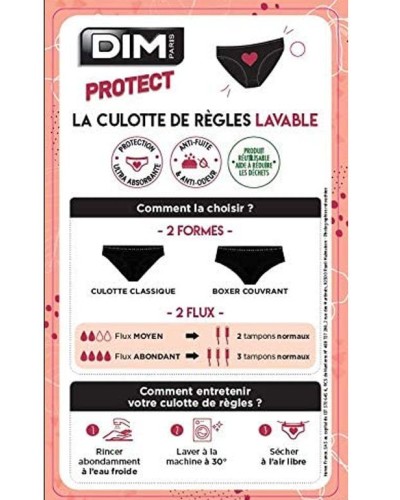 Dim Culotte Menstruelle Protect Abondant pour femme