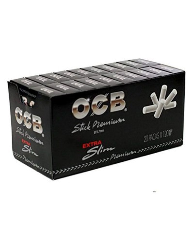 OCB stick premium, filtres extra fins 5,7 mm, 20 packs X 120, blanc