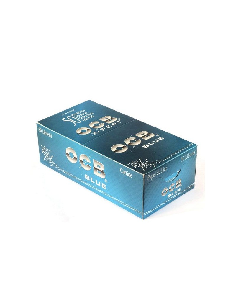 OCB X-Pert Expert - Papier Bleu, Découpé, 50 Carnets (Sans Nicotine)