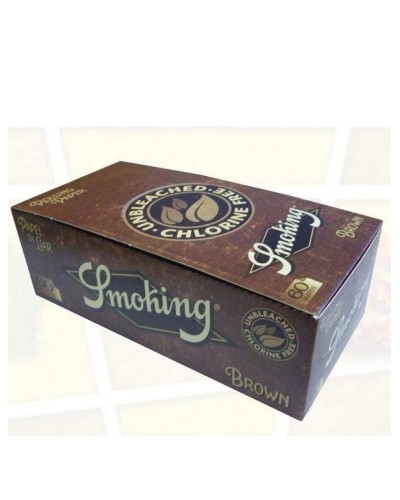 Smoking - Feuilles à rouler courtes - Couleur marron - 50 Carnets