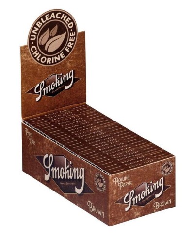 Smoking - Feuilles à rouler courtes - Couleur marron - 50 Carnets