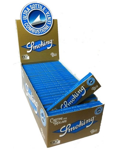 Papier à rouler standard bleu Smoking Carton de 50 carnets