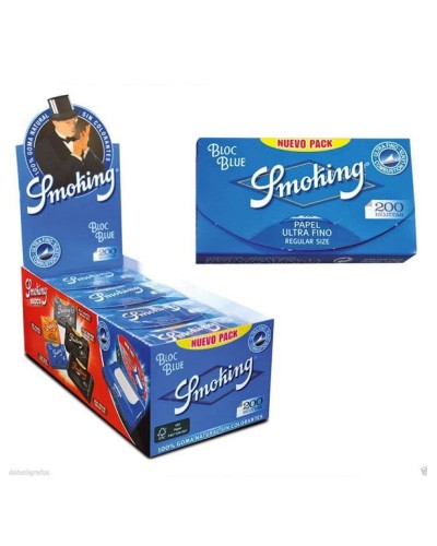 Smoking Smoking Paper 200 bleu 20 livrets de 200 feuilles chacun