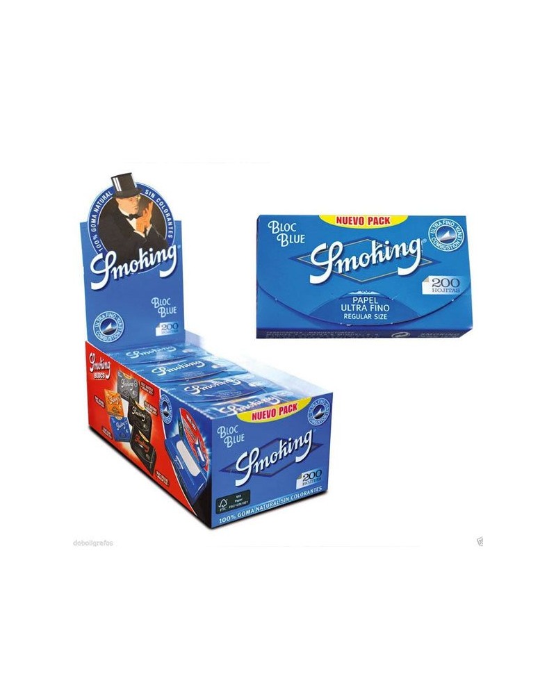Smoking Smoking Paper 200 bleu 20 livrets de 200 feuilles chacun