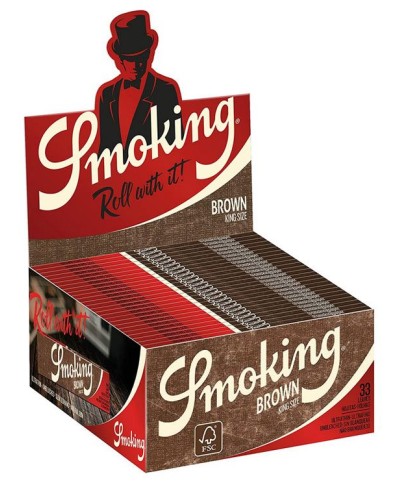 SMOKING Pack 50 Livrets de 33 feuilles king size (1650 feuilles), marron