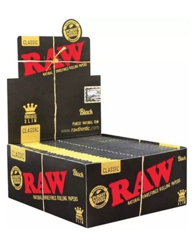 RAW Black King Size Slim Classic-50 Carnets de 32 Feuilles