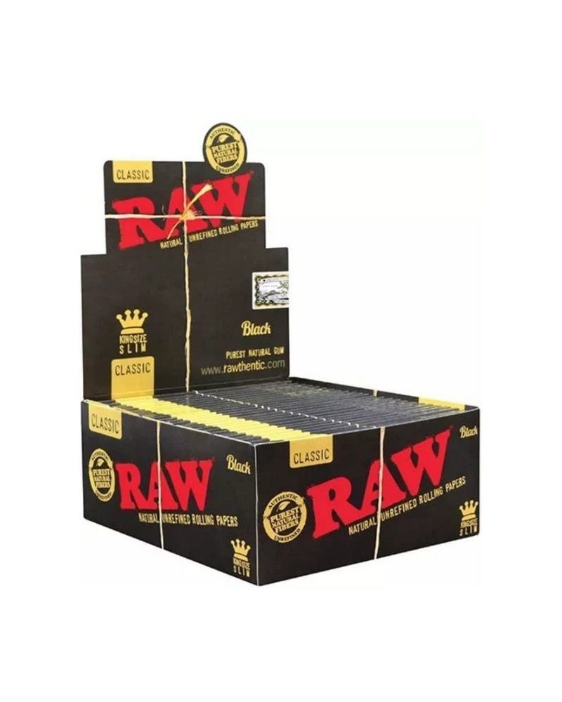 RAW Black King Size Slim Classic-50 Carnets de 32 Feuilles