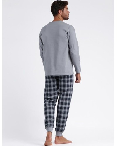 Pyjama coton manches longues Disney gris