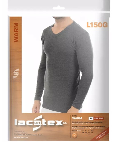 T-shirt Homme à Manches Longues en Couleur de Lacotex
