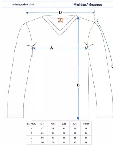 T-shirt Homme à Manches Longues en Couleur de Lacotex