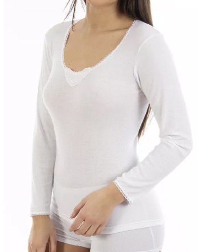 Lot x3 T-shirts à manches longues col rond