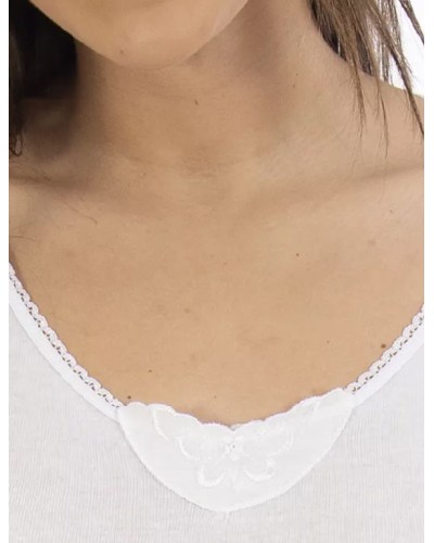 Lot x3 T-shirts Femme M/C Chauds Brodé