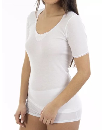 Lot x3 T-shirts Femme M/C Chauds Brodé