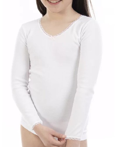 Lot x3 Tee-shirts filles M/L Pelucheux "V"