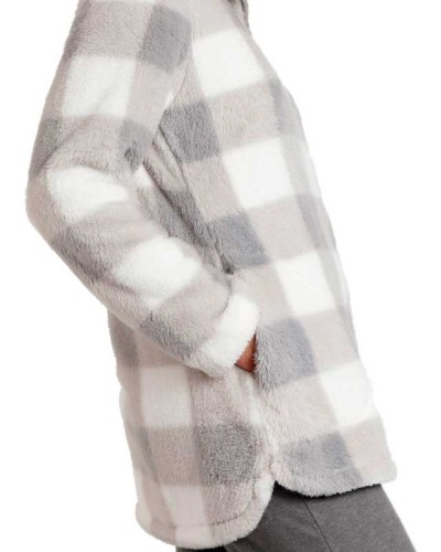 Robe de Chambre Femme Vichy Gris | ADMAS