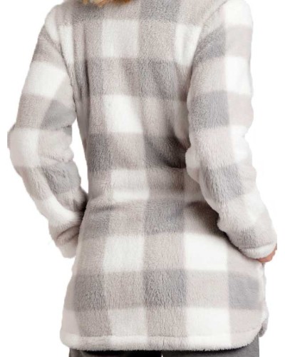 Robe de Chambre Femme Vichy Gris | ADMAS