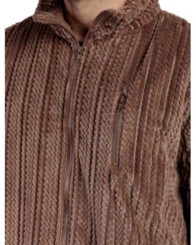Robe de Chambre Homme Polaire Cinnamon Camel ou Bleu Marine | Admas