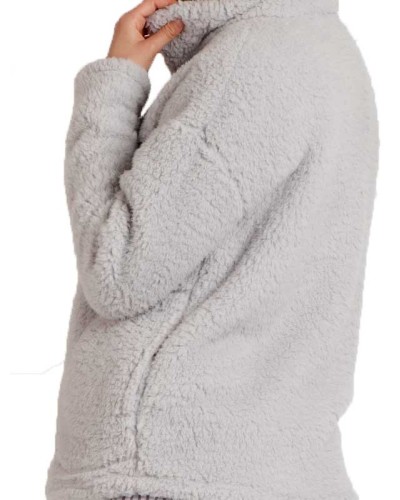 Peignoir Femme Polaire Doux Gris Perle ou Beige | ADMAS Hiver