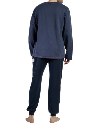 Pijama Hombre NEW PLAN Azul Marino de Felpa by ADMAS