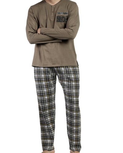 Pyjama Homme Manches Longues "Never Give Up" by ADMAS