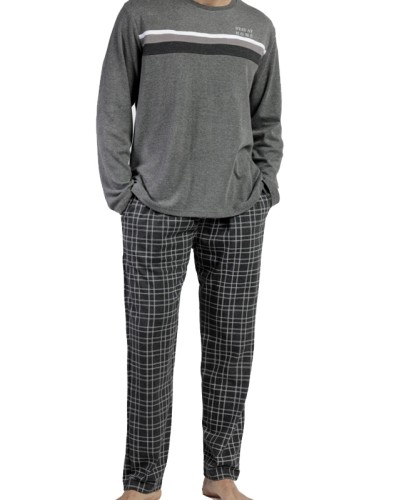 Pyjama Homme Gris Ebony Manches Longues – ADMAS