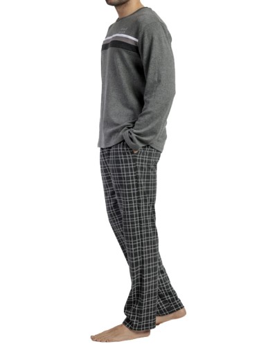Pyjama Homme Gris Ebony Manches Longues – ADMAS