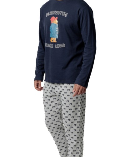 Pyjama Homme Paddington Varsity Bleu Marine - Aznar Innova