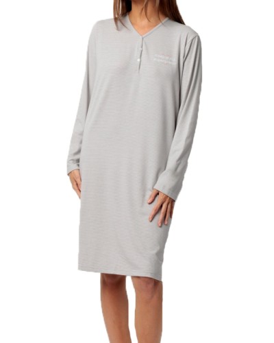Chemise de Nuit Femme Gris Sleep Is My Superpower - Admas