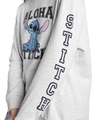 Pyjama Femme Disney Aloha Stitch Gris Clair - Aznar Innova