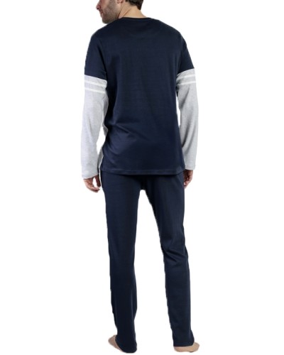 Pyjama Homme Stay At Home Champions Bleu Marine - Admas