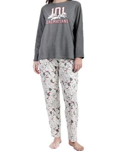 Pyjama Femme Disney 101 Dalmatiens Varsity Gris Foncé - Aznar Innova