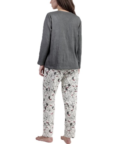 Pyjama Femme Disney 101 Dalmatiens Varsity Gris Foncé - Aznar Innova