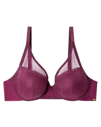 Soutien-gorge à armatures en dentelle brodée pour femme - Gisela