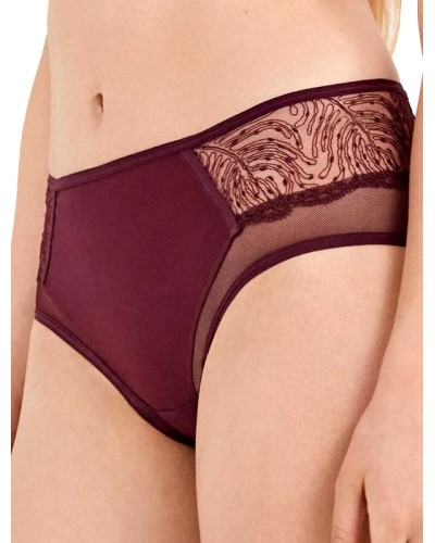 Culotte femme jambes larges détails transparents - Gisela