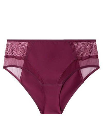 Culotte femme jambes larges détails transparents - Gisela