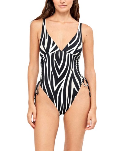 Maillot de Bain Zèbre Décolleté Profond - Gisela