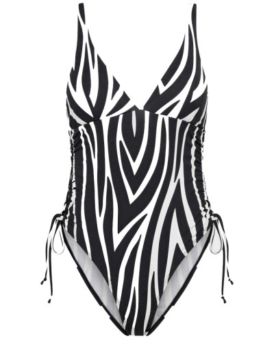 Maillot de Bain Zèbre Décolleté Profond - Gisela