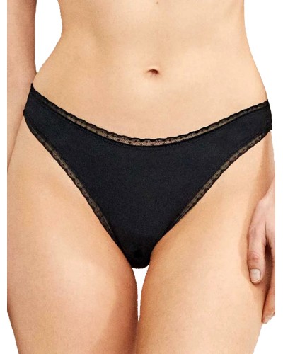 Culotte brésilienne en coton avec galon de plumetis - Gisela