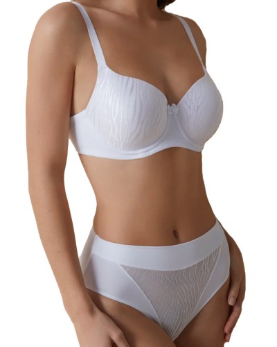 Soutien-gorge à armatures NORMA avec rembourrage en tulle brodé, bonnet C - Selene