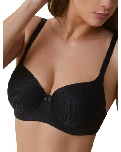 Soutien-gorge à armatures NORMA avec rembourrage en tulle brodé, bonnet C - Selene