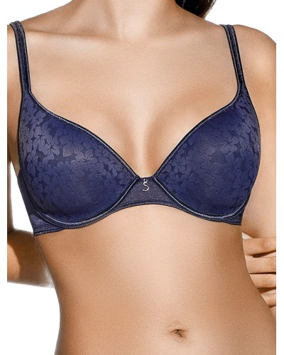 Soutien-gorge rembourré à armatures REBECA, motif jacquard floral, bonnet B - Selene