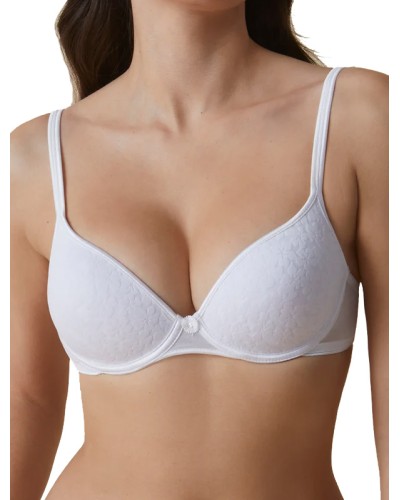 Soutien-gorge rembourré à armatures REBECA, motif jacquard floral, bonnet B - Selene