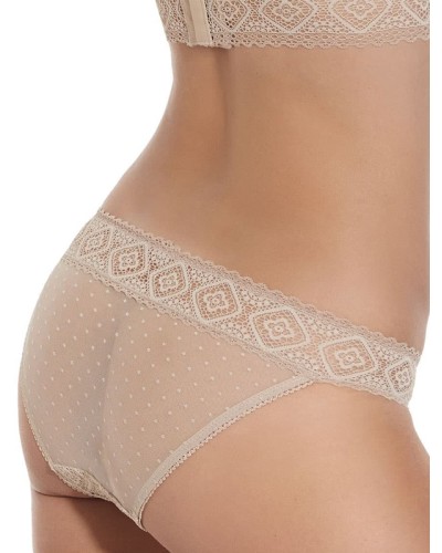 Culotte de Bikini AMAYA 3113 Dentelle Bohème et tulle Plumetti - Selene