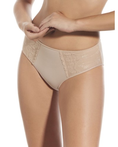 Culotte taille haute Antonela 3093 Dentelle brodée et Plumetti - Selene