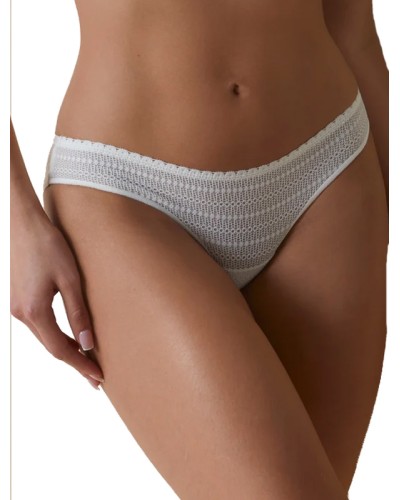 Culotte de bikini taille basse Vivian 3112 en dentelle crochetée et tulle - Selene
